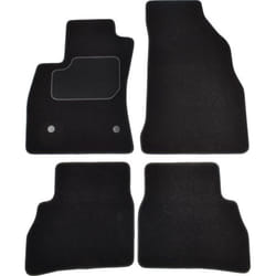 CUSTOPOL FIA110C Floor mat set Textile Front and Rear 4 black Tailored FIAT: Doblo II Box Body / Estate