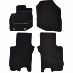 Floor mat set; CUSTOPOL; Textile Front and Rear 4 black Tailored; for HONDA