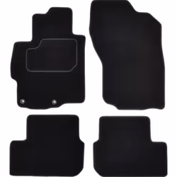 Floor mat set; CUSTOPOL; Textile Front and Rear 4 black Tailored; for MITSUBISHI