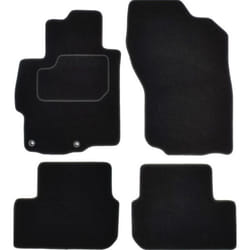 CUSTOPOL MIT75C Floor mat set Textile Front and Rear 4 black Tailored
