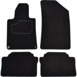CUSTOPOL PGT255C Floor mat set Textile Front and Rear 4 black Tailored