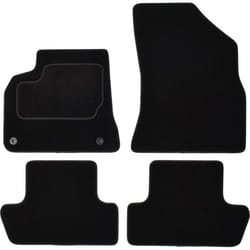 CUSTOPOL PGT330C Floor mat set Textile Front and Rear 4 black Tailored