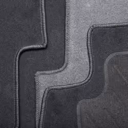 CUSTOPOL RNT100C Floor mat set Textile Front and Rear 4 black Tailored RENAULT: Clio 4, CLIO 3