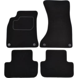 CUSTOPOL AUD125C Floor mat set Textile Front and Rear 4 black Tailored