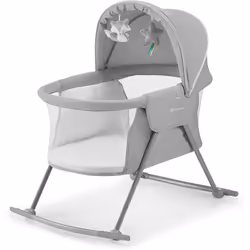 Kinderkraft Baby Crib 3 in 1 LOVI, Cradle, Travel Cot, Rocker, Easy Folding and Unfolding, Adjustable Canopy, with Accessorie ...