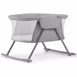 Kinderkraft Baby Crib 3 in 1 LOVI, Cradle, Travel Cot, Rocker, Easy Folding and Unfolding, Adjustable Canopy, with Accessories, Mattress Cover,