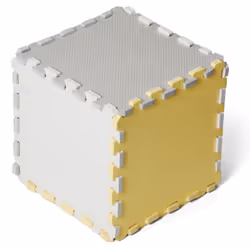 Kinderkraft LUNO kid's area rug/mat Yellow Fabric Square - Additional view 3