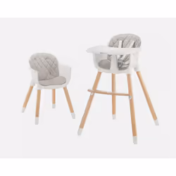 Kinderkraft Sienna 2 in 1 Highchair Baby Chair Wooden Removable Tray