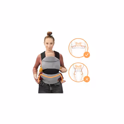 kk Kinderkraft Adoree Baby Carrier from 3 Month to 20 kg, Ergonomic Baby Sling, 2 Carrying Position: Front and Back, Adjustable Straps, Detachable