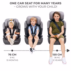 Car Seat Comfort UP, I-Size Booster Child Seat, with 5 Point Harness, Adjustable Headrest, for Toddlers, Infant, Group 1/2/3, 9-36 Kg, Up to 12 Years,
