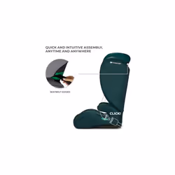 I-Spark I-Size Baby Car Seat, Group 2/3, 100-150 cm, from 3.5 to 12 Years, 15 to 36 Kg, Light (4.5 Kg), 3-Point Seat Belt, Side Protection, Green