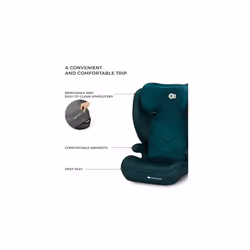 I-Spark I-Size Baby Car Seat, Group 2/3, 100-150 cm, from 3.5 to 12 Years, 15 to 36 Kg, Light (4.5 Kg), 3-Point Seat Belt, Side Protection, Green - Additional view 6