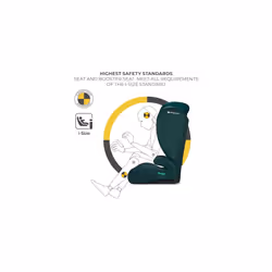 I-Spark I-Size Baby Car Seat, Group 2/3, 100-150 cm, from 3.5 to 12 Years, 15 to 36 Kg, Light (4.5 Kg), 3-Point Seat Belt, Side Protection, Green - Additional view 7