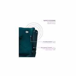 I-Spark I-Size Baby Car Seat, Group 2/3, 100-150 cm, from 3.5 to 12 Years, 15 to 36 Kg, Light (4.5 Kg), 3-Point Seat Belt, Side Protection, Green - Additional view 8