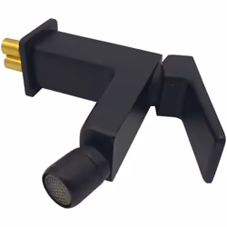 Black Bathroom Bidet Faucet Standing Rectangle Shaped Mixer Tap Single Lever Tap