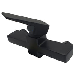 Black Shower Mixer Tap Wall Mounted Rectangle Shaped Single Lever Faucet