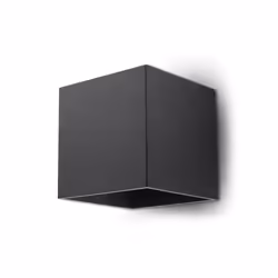 Wall Lamp QUAD 1 Black Up/Down Square Shape Modern Loft Design G9