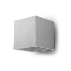 Wall Lamp QUAD 1 Grey Up/Down Square Shape Modern Loft Design G9