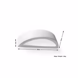 ATENA wall light ceramic / white glass 1 bulb - Additional view 4