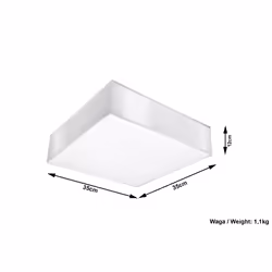 Sollux HORUS - 2 Light Flush Square Ceiling Light White - SL.0138 - Additional view 2