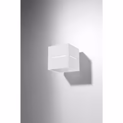 Wall Lamp LOBO White Up/Down Square Shape Modern Loft Design G9