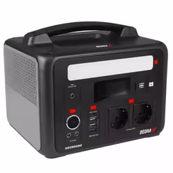 DEDRA DEZS0600, Lithium Iron Phosphate (LiFePO4), 50000 mAh, AC, Cigar lighter, DC, USB, 640 Wh, 1200 W, 8.5 h