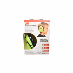 3M Peltor Kid Ear Defender Children H510AK, neon green, Child Hearing Protection / Earmuff. Adjustable size. For noise levels ...