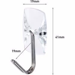 3M Command Wire Hooks With Clear Strips Small 5 Hooks & 6 Small Strips