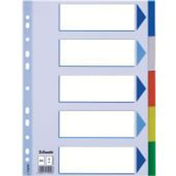 Esselte Multicoloured Polypropylene Dividers Blank tab index Polypropylene (PP) Multicolour