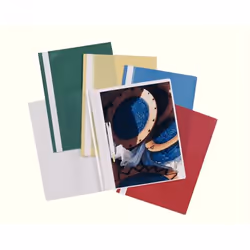 Esselte Report Files. Lightweight polypropylene files with flat two prong mechanism and plastic compressor bar. Clear cover s ...