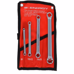 ENERGY NE01011SK4 Double Ring Spanner Set E6xE8, E10xE12, E14xE18, E20xE24 4