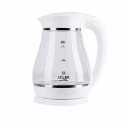 Adler AD 1274 electric kettle 1.7 L 2200 W Transparent, White