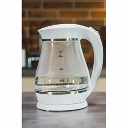 Adler AD 1274 electric kettle 1.7 L 2200 W Transparent, White