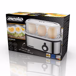 Mesko Home MS 4485 egg cooker 3 egg(s) 210 W Black, Silver, Transparent - Additional view 6