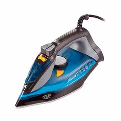 Adler AD 5032, Dry iron, Ceramic soleplate, 1.5 m, 45 g/min, Black, Blue, Grey, 80 g/min