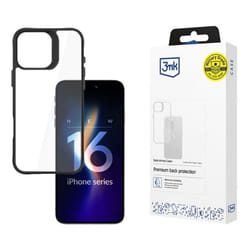 3MK Satin Armor Case+ mobile phone case 16 cm (6.3") Cover Black, Transparent