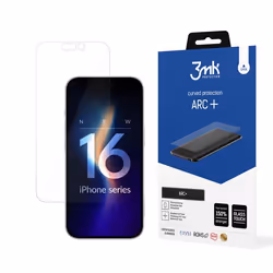 3MK ARC+, Apple, iPhone 16, Impact resistant, Scratch resistant, Transparent, 1 pc(s)