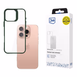 3MK Satin Armor Case+, Cover, Apple, iPhone 16 Pro, 16 cm (6.3"), Green, Transparent