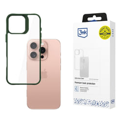 3MK Satin Armor Case+ mobile phone case 16 cm (6.3") Cover Green, Transparent