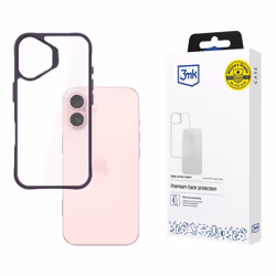 3MK Satin Armor Case+, Cover, Apple, iPhone 16, 15.5 cm (6.1"), Purple, Transparent