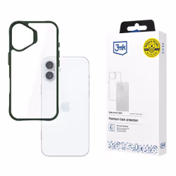 3MK Satin Armor Case+, Cover, Apple, iPhone 16 Plus, 17 cm (6.7"), Green, Transparent