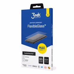 3MK FlexibleGlass Max, Apple, iPhone 16 Pro, Impact resistant, Scratch resistant, Black, Transparent, 1 pc(s)