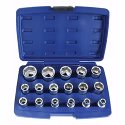 Socket set; ASTA; Hexagon Chrome Vanadium Steel 1/2