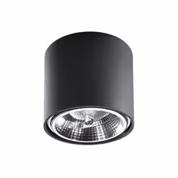Ceiling Lamp TIUBE Black Round Shape Modern Loft Design GU10