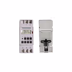 MCE09 Digital Timer Din Rail Home Kitchen 10 Programs 3600W Max 156 Programs Electric Timer,White
