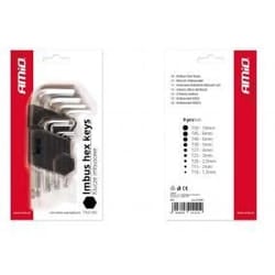AMiO 01041 Angled Screwdriver Set T10,T15,T20,T25,T27, T30,T40,T45,T50 Chrome Vanadium Steel 9