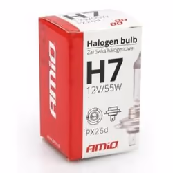 AMiO 01156 Bulb, spotlight H7 55W PX26d 4000K Halogen VAUXHALL: Zafira Mk2, BMW: 5 Saloon, FIAT: Doblo I Cargo