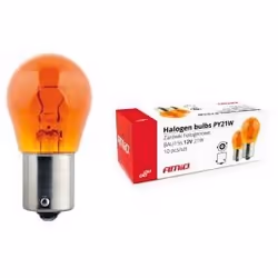 Light Bulbs; AMiO; yellow 21 PY21W BAU15s Halogen; for AUDI, BMW, FORD, MERCEDES-BENZ, VOLKSWAGEN