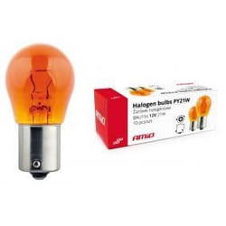 AMiO 01158 Light Bulbs yellow 21 PY21W BAU15s  Halogen AUDI: A3 Sportback, A3 Hatchback, A4 B8 Avant, BMW: 3 Saloon, 1 Hatchback, X3, FORD: Focus 2
