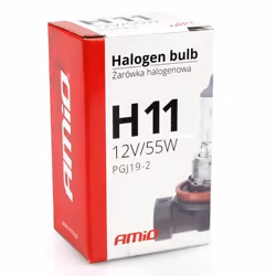 Light Bulbs; AMiO; H11 55 PGJ19-2 Halogen transparent UV filter; for AUDI, MERCEDES-BENZ, VOLKSWAGEN, FORD, BMW